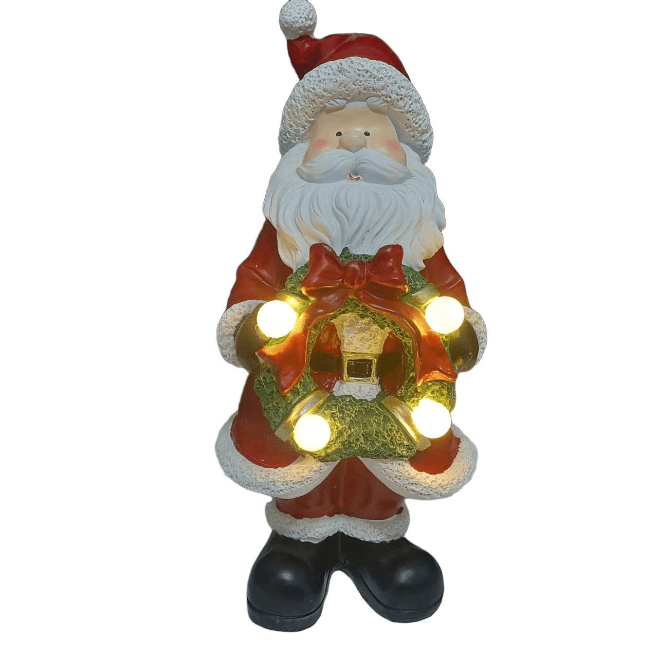 Papai Noel Decorativo Natal com LED Guirlanda Iluminada 31cm - Imagem 4